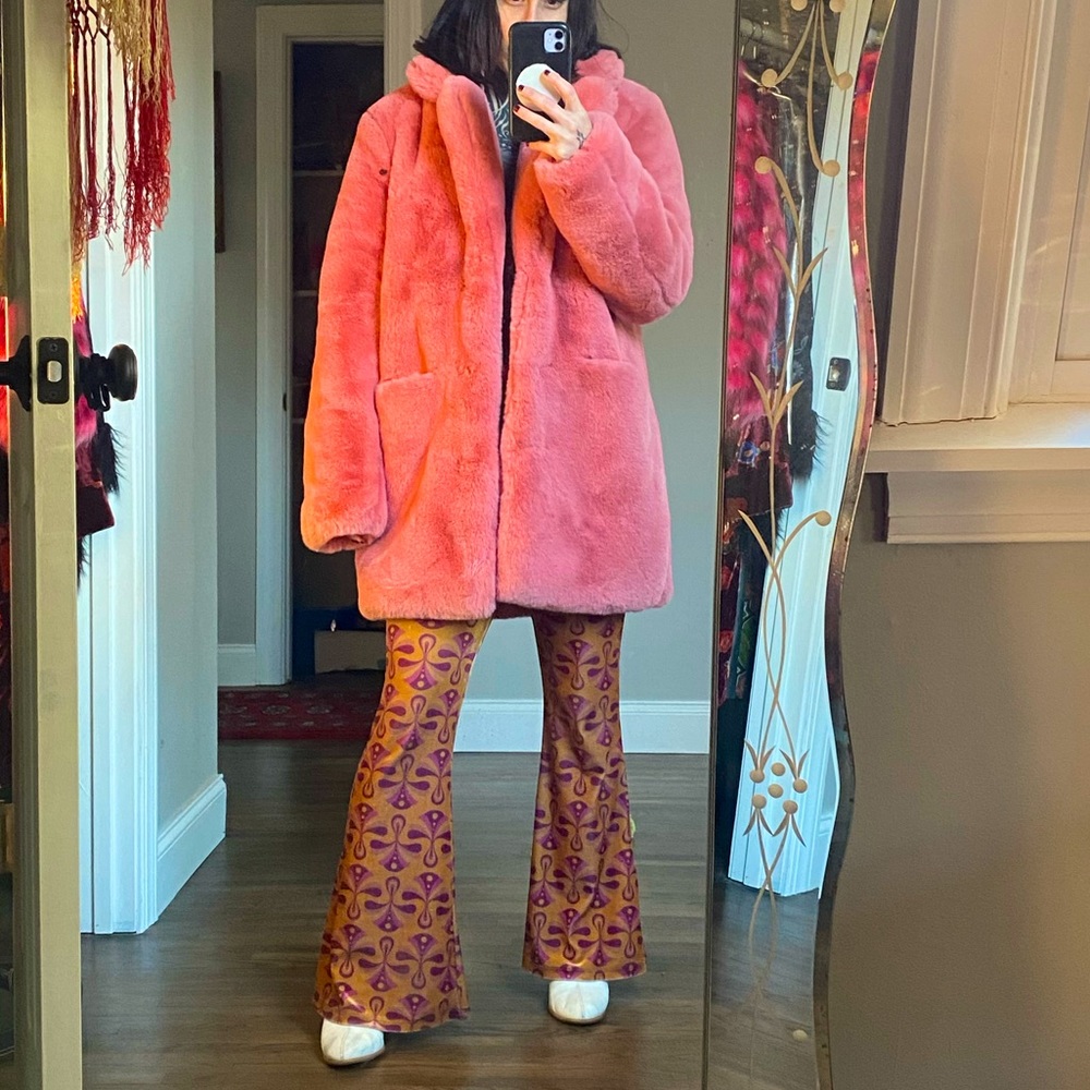 Apparis Faux Fur Coat, size small